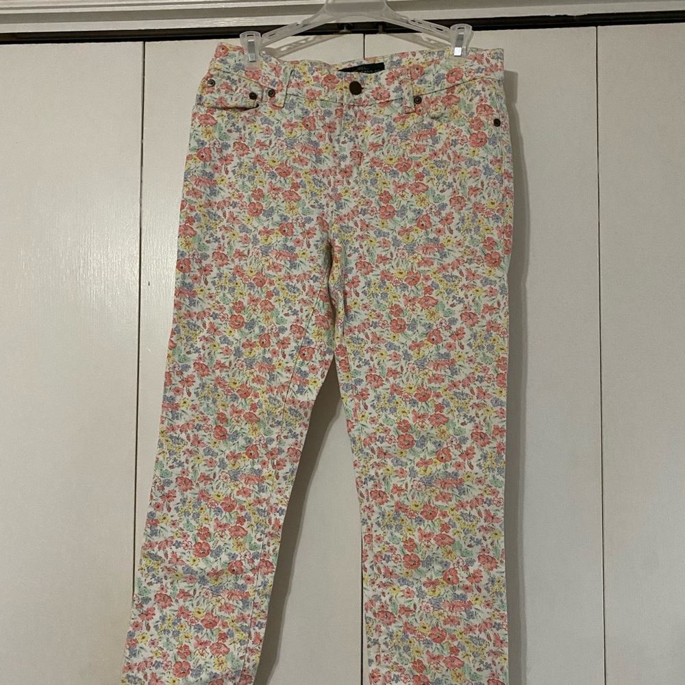 Ralph Lauren Floral Skinny Jeans! Size 4P